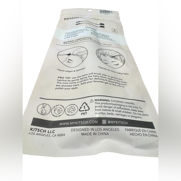 Kitsch Double Sided Edge Control Brushes Soft Nylon Bristles For Bangs, Hairline - Picture 11 of 11